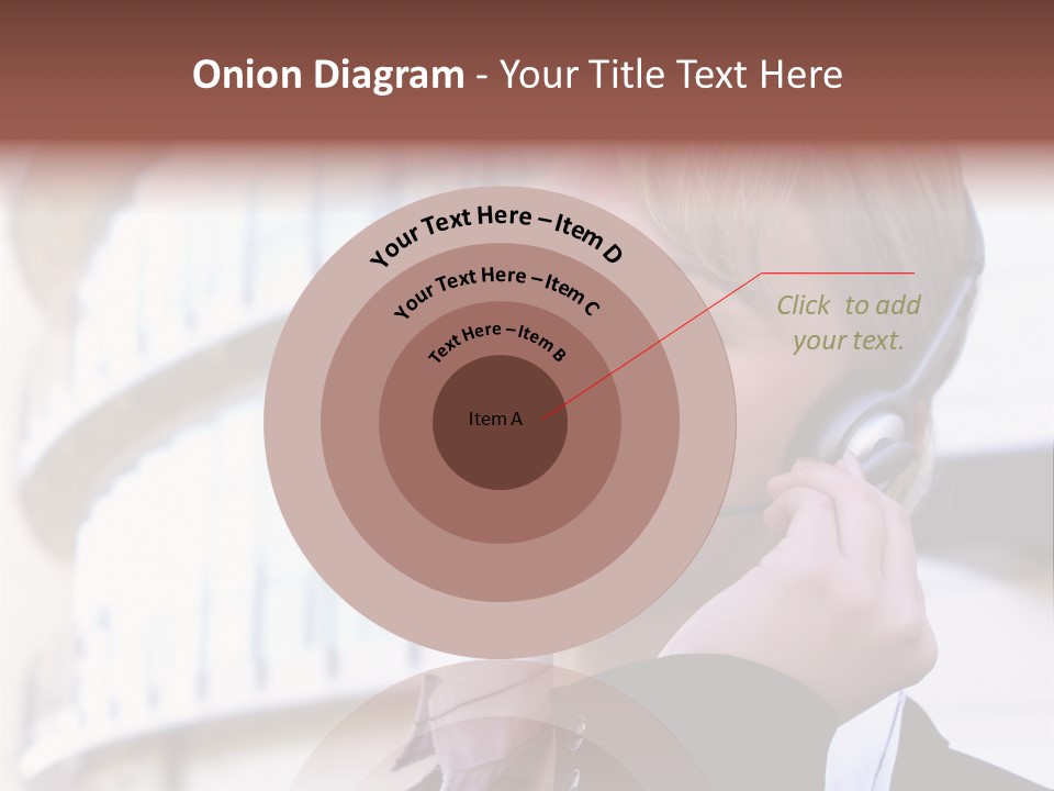 Headset Smiling Receptionist PowerPoint Template