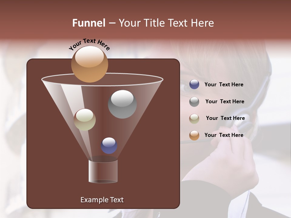 Headset Smiling Receptionist PowerPoint Template