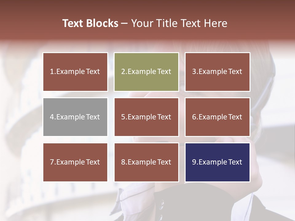 Headset Smiling Receptionist PowerPoint Template