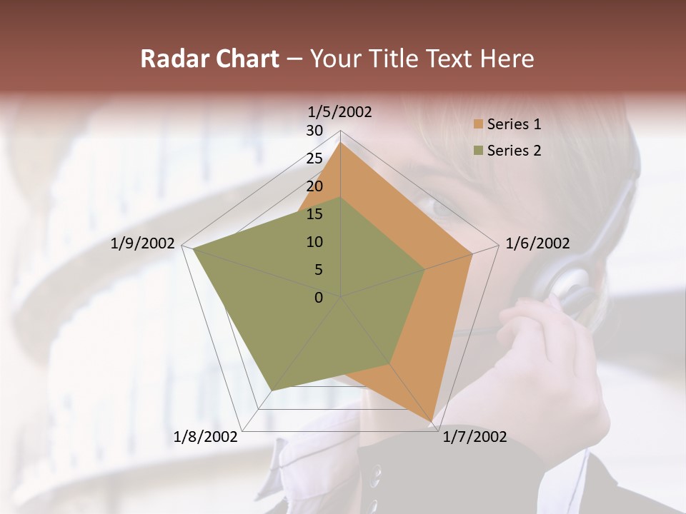 Headset Smiling Receptionist PowerPoint Template