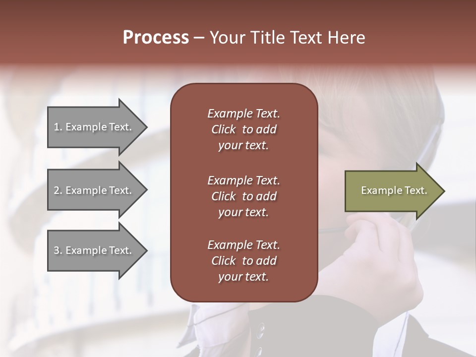 Headset Smiling Receptionist PowerPoint Template