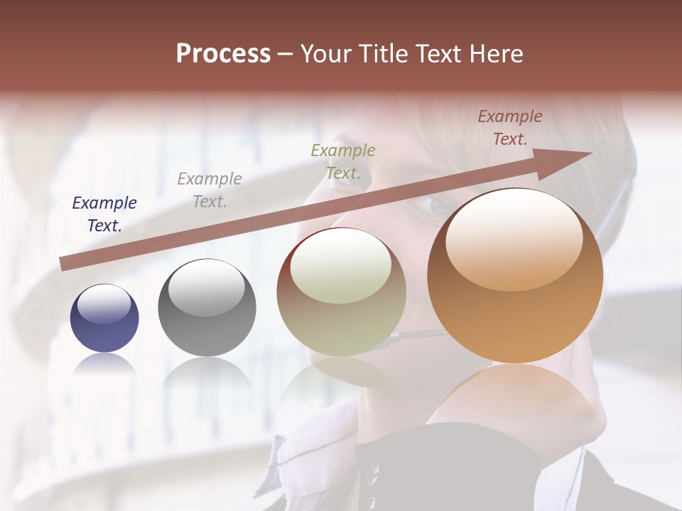 Headset Smiling Receptionist PowerPoint Template