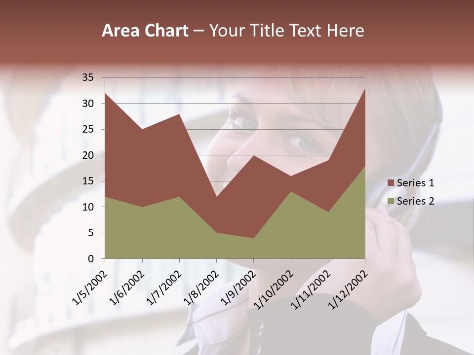 Headset Smiling Receptionist PowerPoint Template