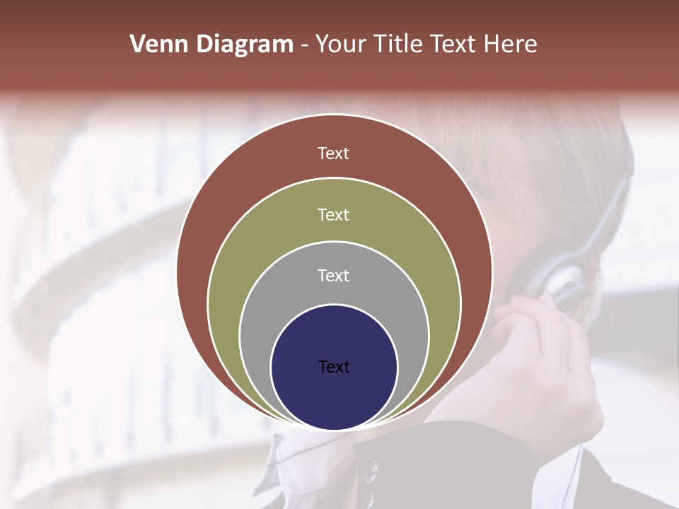 Headset Smiling Receptionist PowerPoint Template