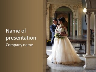 Bridegroom Bride Party PowerPoint Template