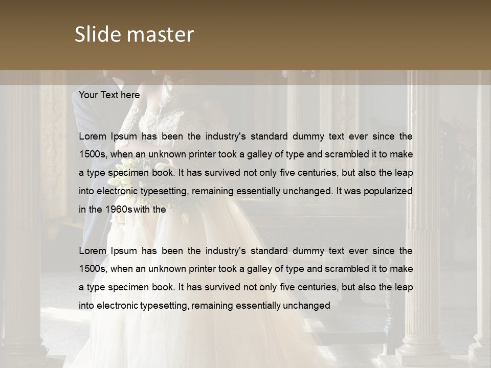 Bridegroom Bride Party PowerPoint Template