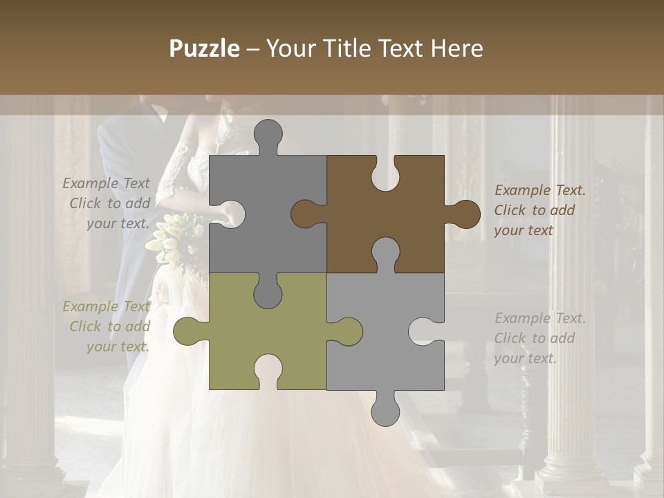 Bridegroom Bride Party PowerPoint Template