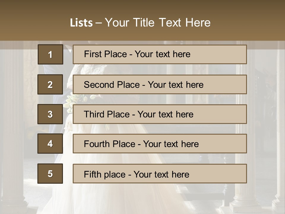 Bridegroom Bride Party PowerPoint Template