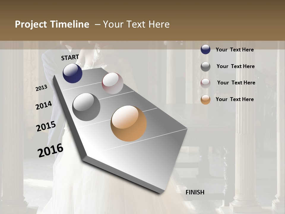 Bridegroom Bride Party PowerPoint Template