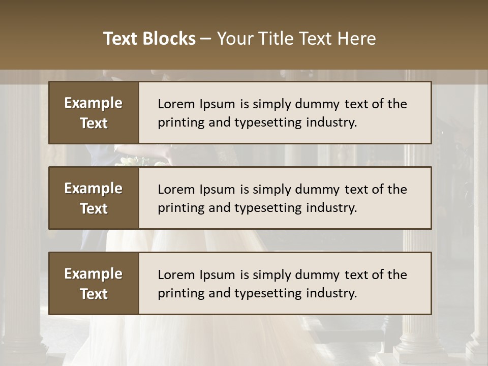 Bridegroom Bride Party PowerPoint Template