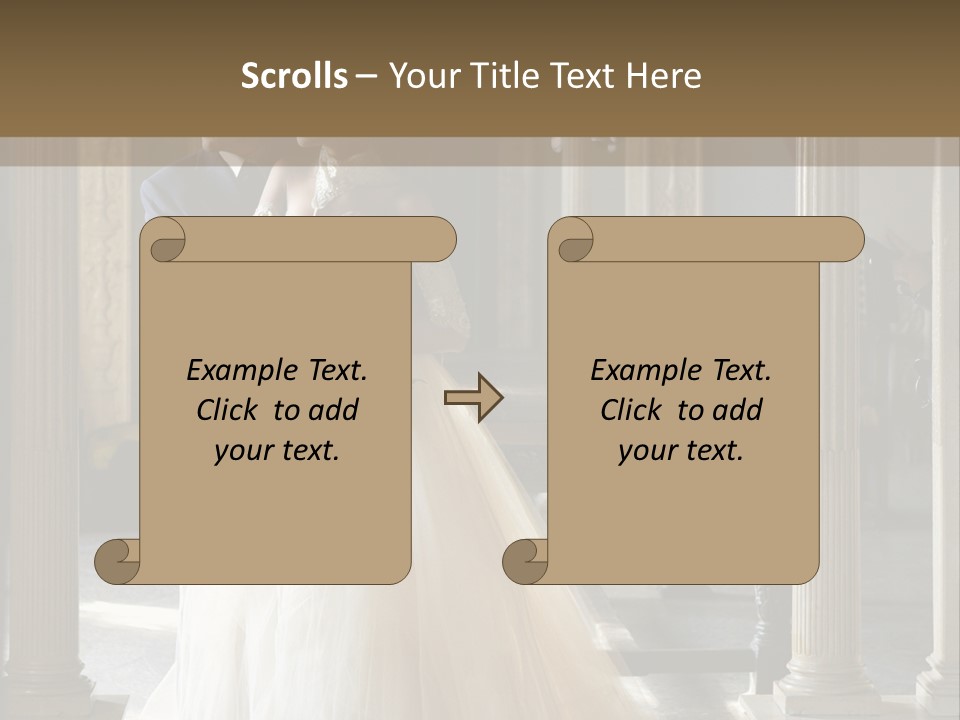 Bridegroom Bride Party PowerPoint Template
