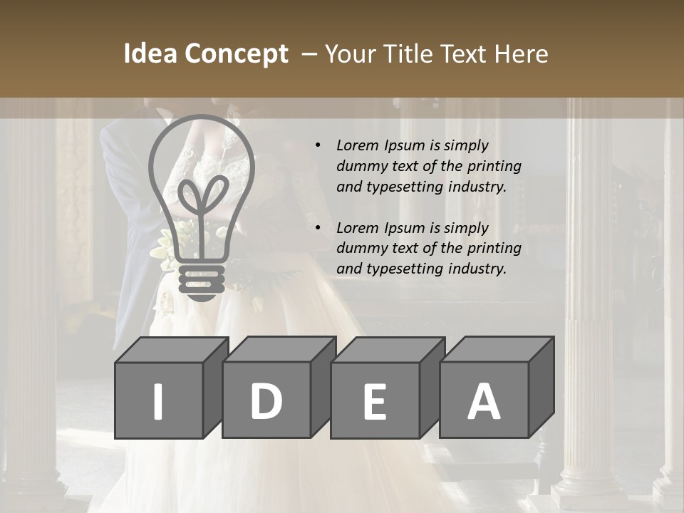 Bridegroom Bride Party PowerPoint Template