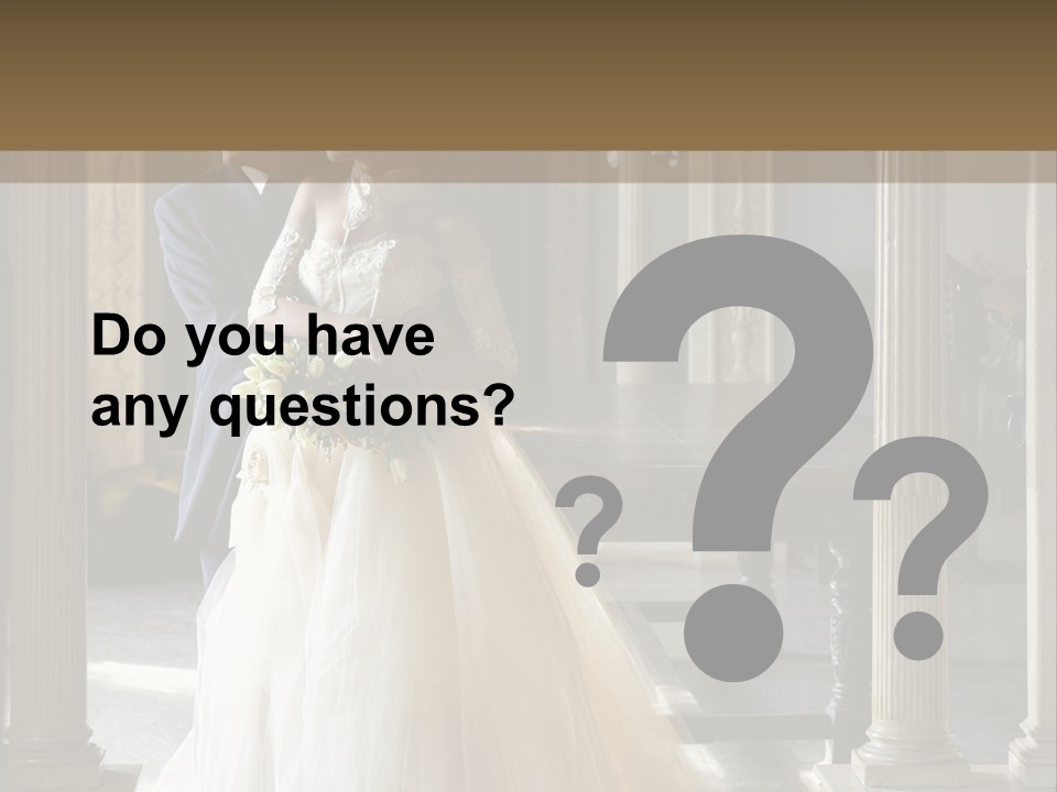 Bridegroom Bride Party PowerPoint Template