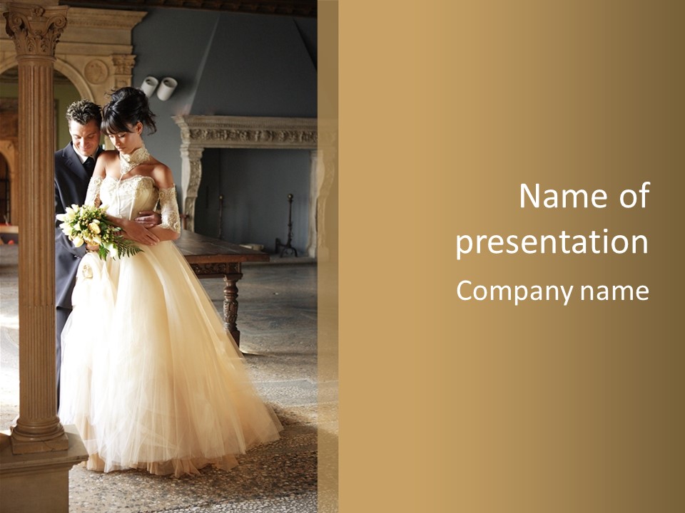 Spouse Ceremony Bridegroom PowerPoint Template