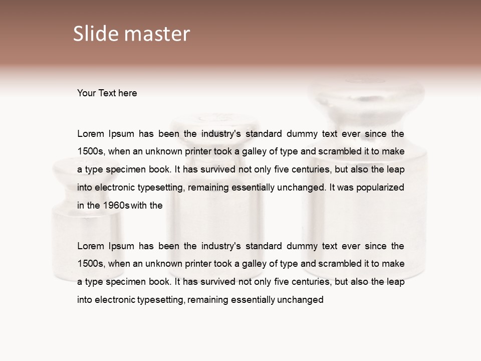 Kilogram Metal White PowerPoint Template