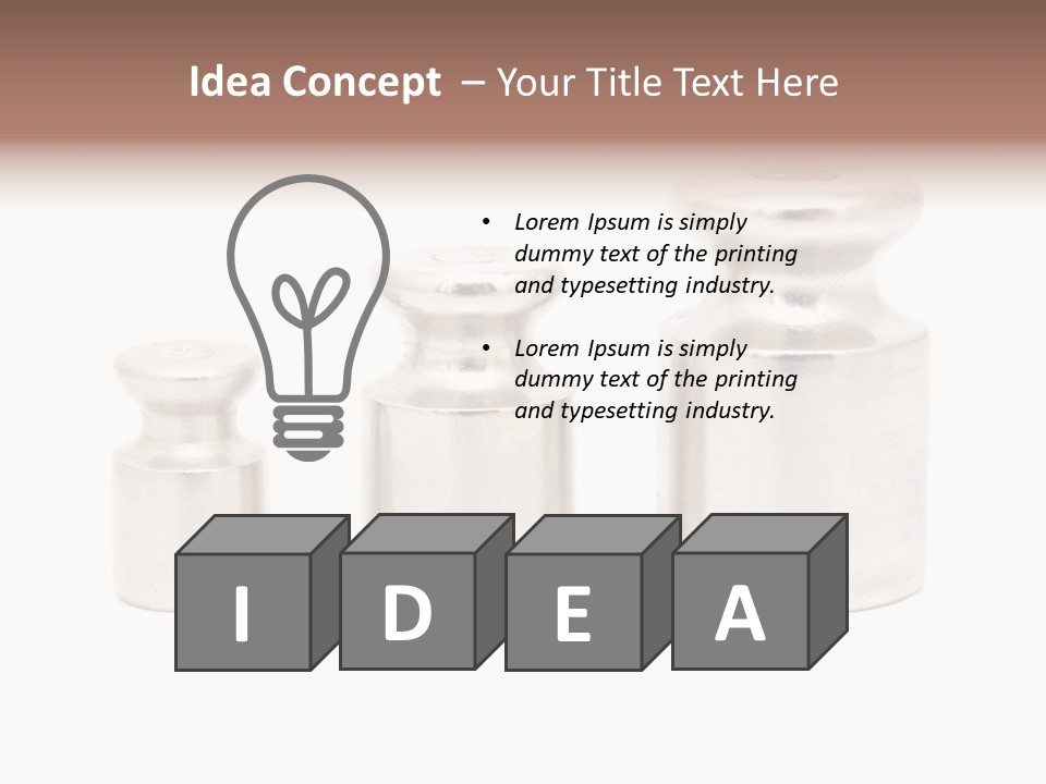 Kilogram Metal White PowerPoint Template