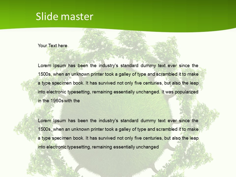 Concept Illustration Foliage PowerPoint Template