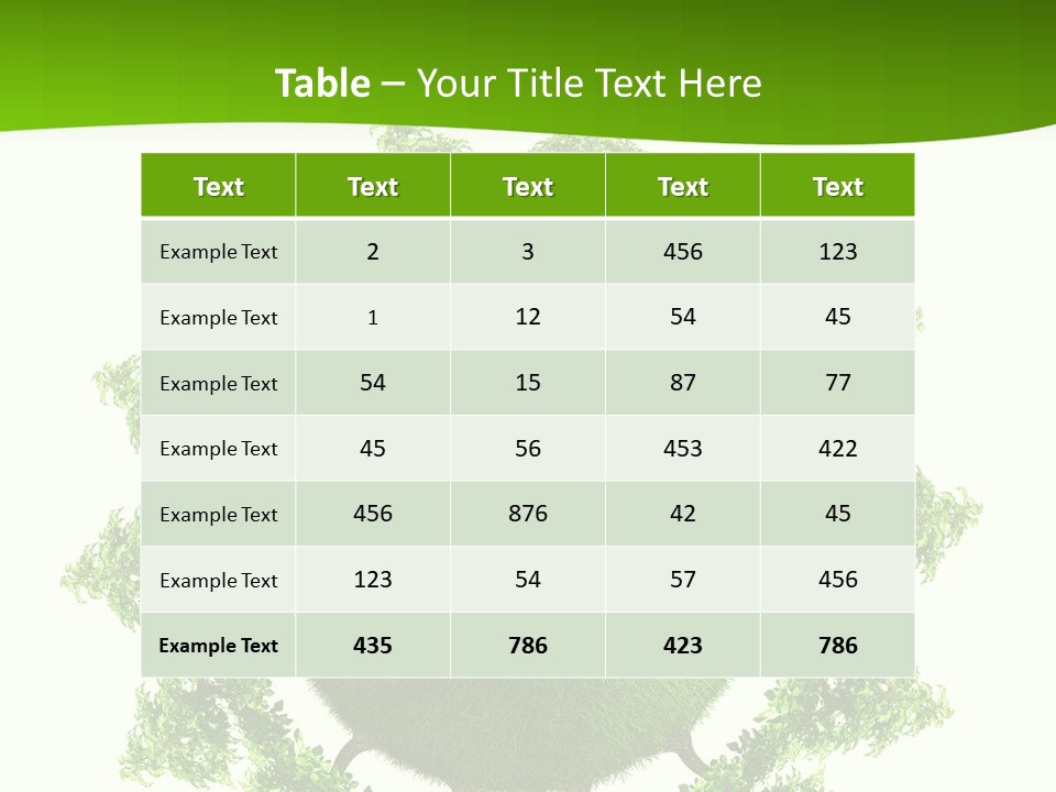 Concept Illustration Foliage PowerPoint Template