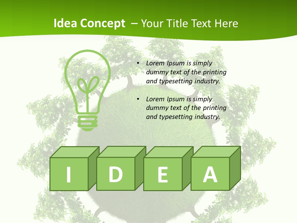 Concept Illustration Foliage PowerPoint Template
