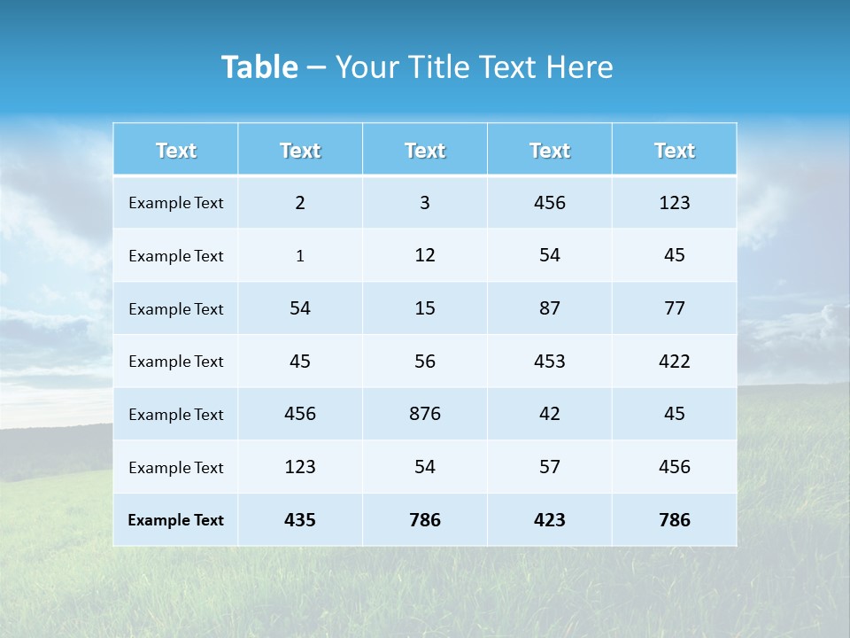 Sky Flora Nature PowerPoint Template