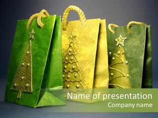 Christmas Bag Celebration PowerPoint Template