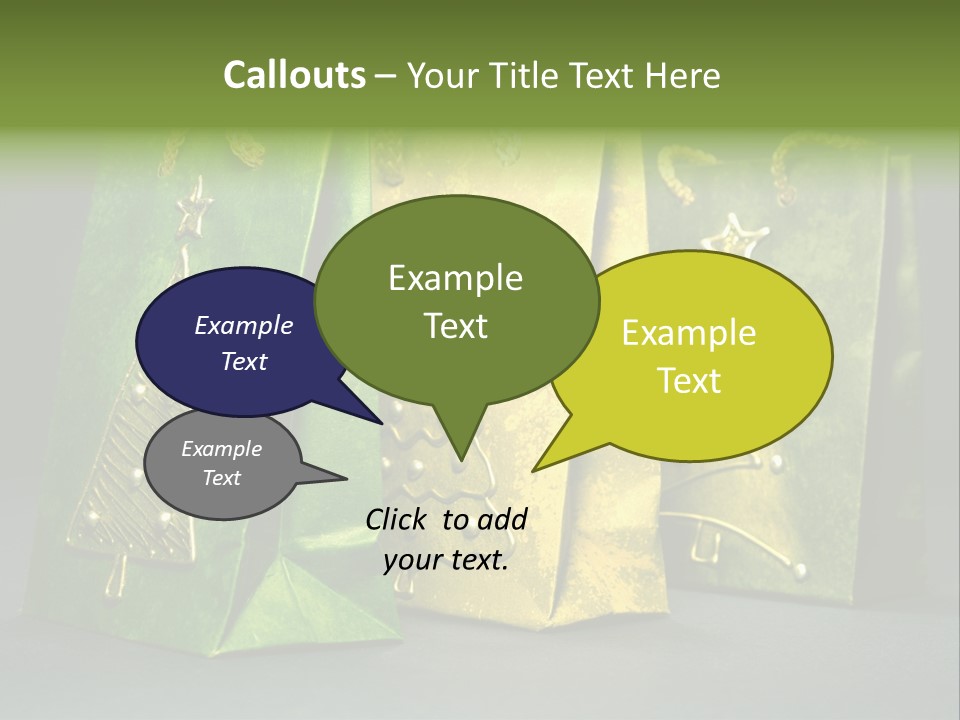 Christmas Bag Celebration PowerPoint Template