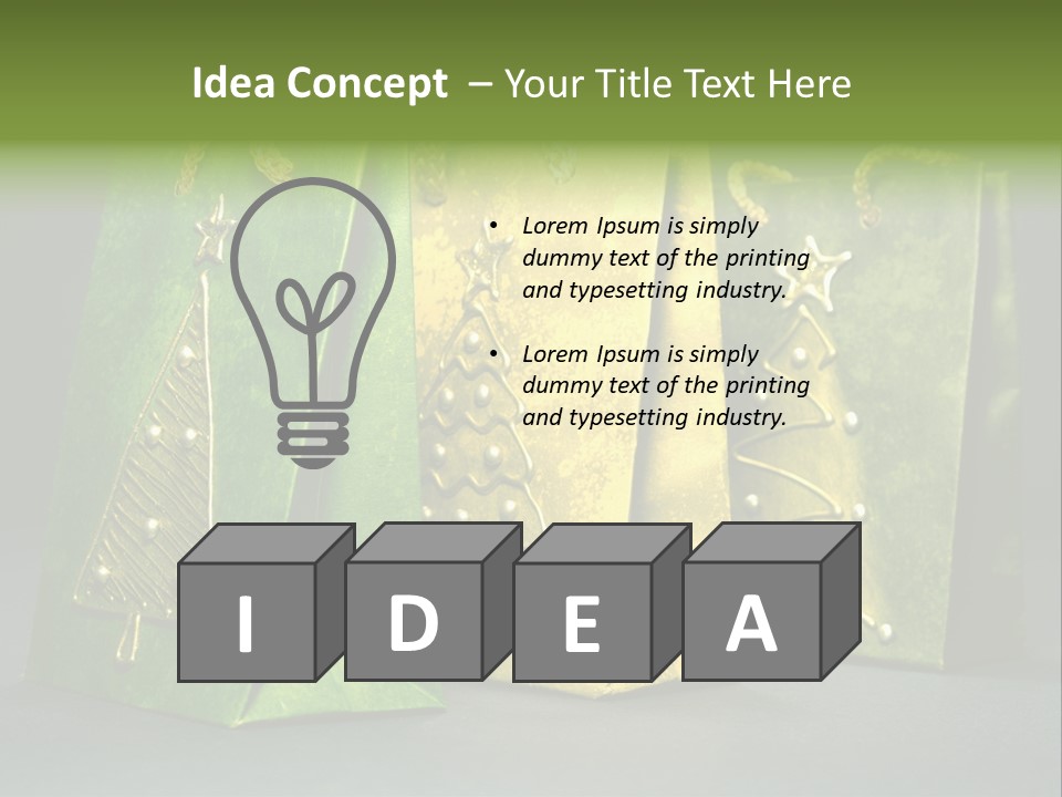 Christmas Bag Celebration PowerPoint Template