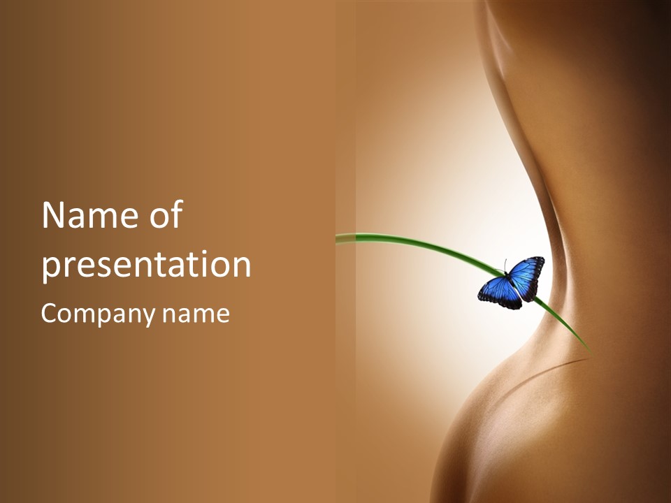 Butterfly Sensuality Purity PowerPoint Template