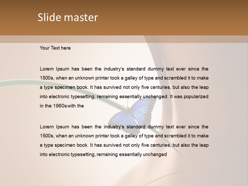 Butterfly Sensuality Purity PowerPoint Template