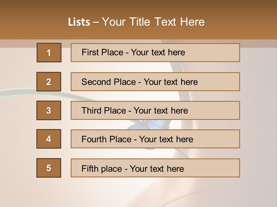 Butterfly Sensuality Purity PowerPoint Template