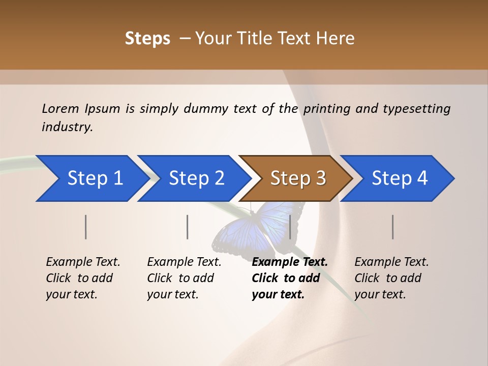 Butterfly Sensuality Purity PowerPoint Template