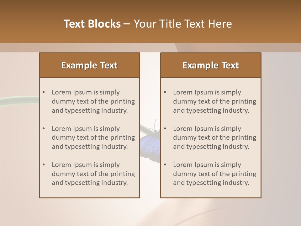 Butterfly Sensuality Purity PowerPoint Template