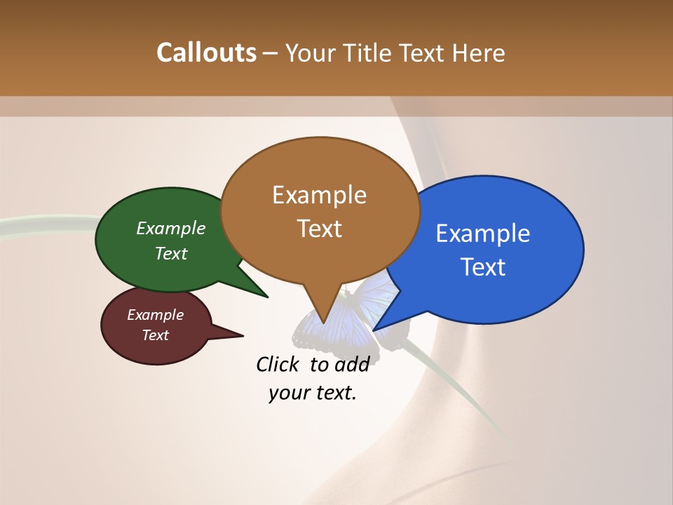 Butterfly Sensuality Purity PowerPoint Template