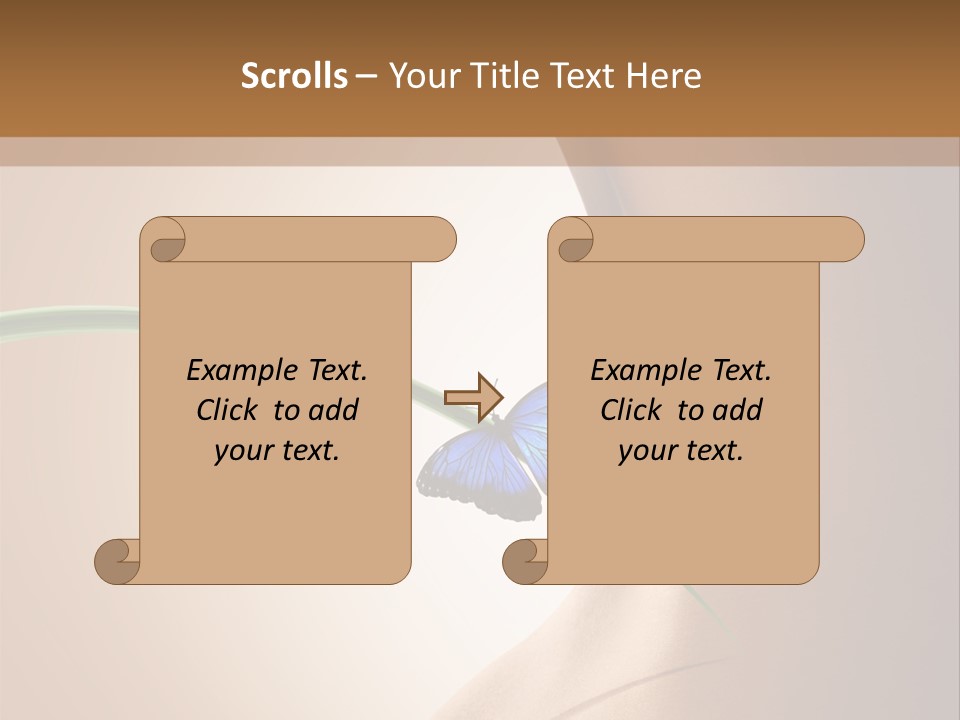 Butterfly Sensuality Purity PowerPoint Template
