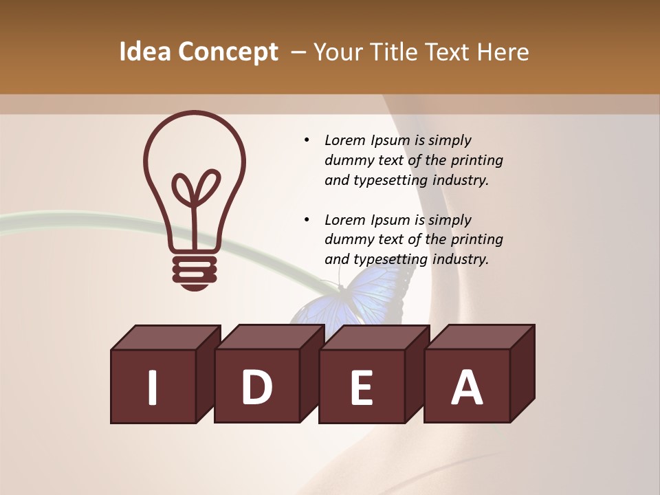 Butterfly Sensuality Purity PowerPoint Template