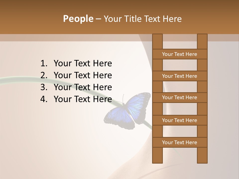 Butterfly Sensuality Purity PowerPoint Template
