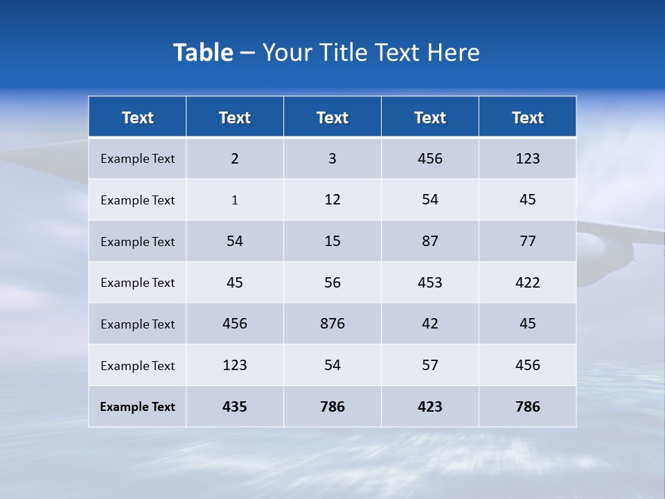 Air Business Speed PowerPoint Template