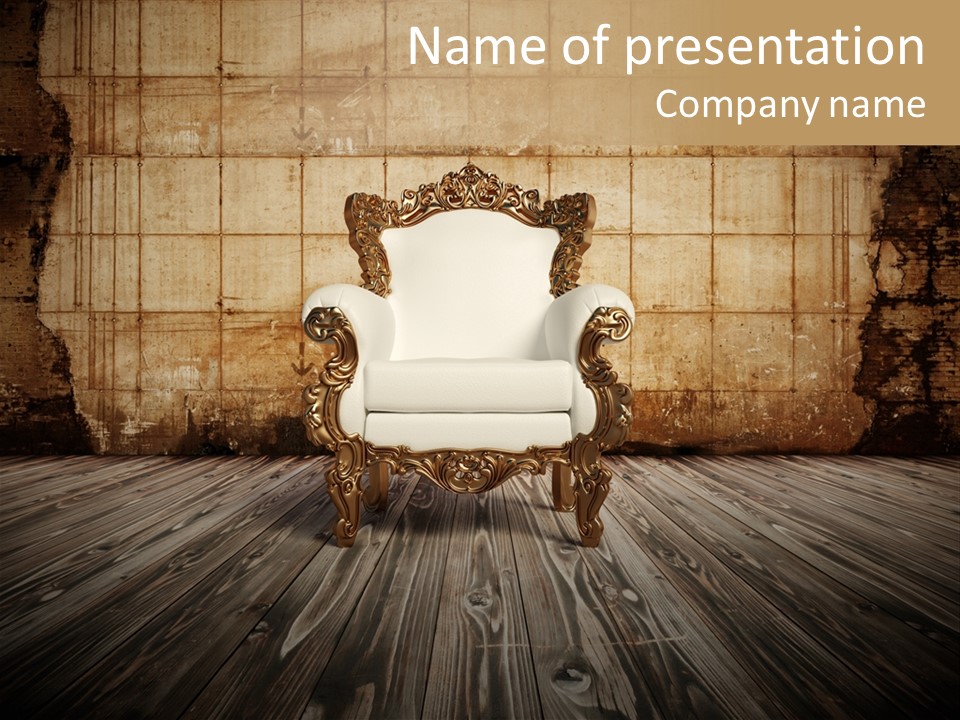 Room Luxury Seat PowerPoint Template