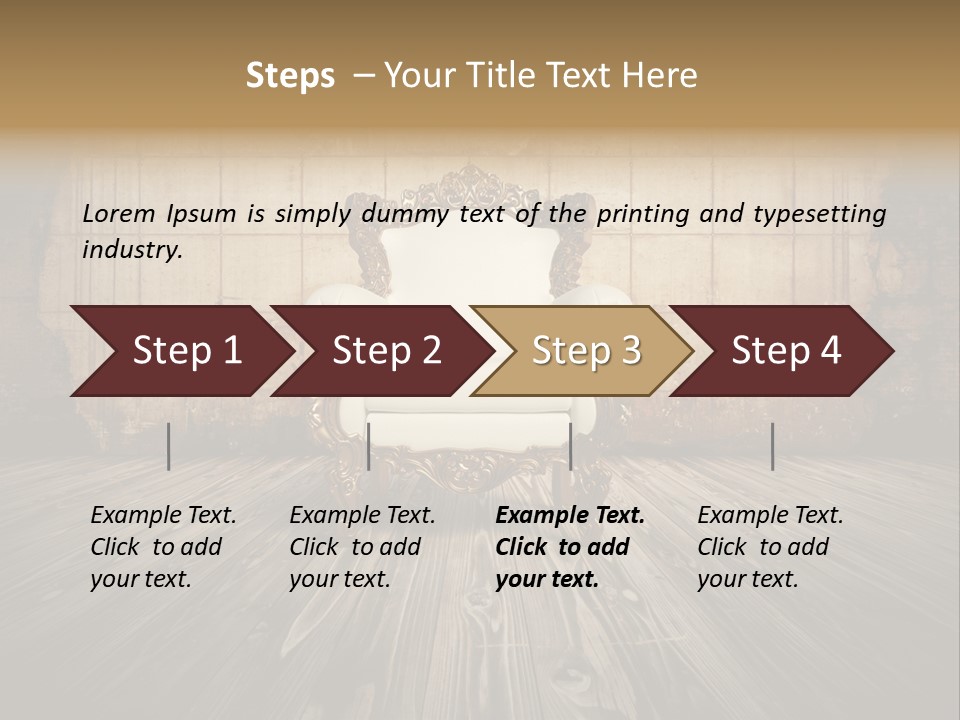 Room Luxury Seat PowerPoint Template