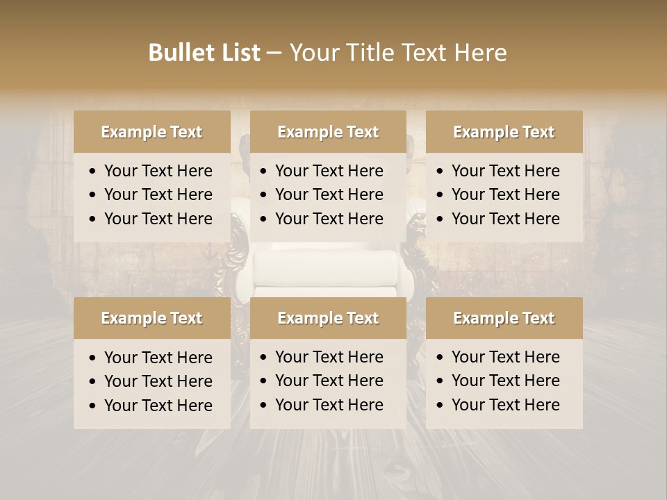 Room Luxury Seat PowerPoint Template