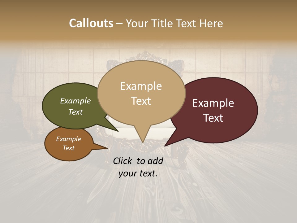 Room Luxury Seat PowerPoint Template