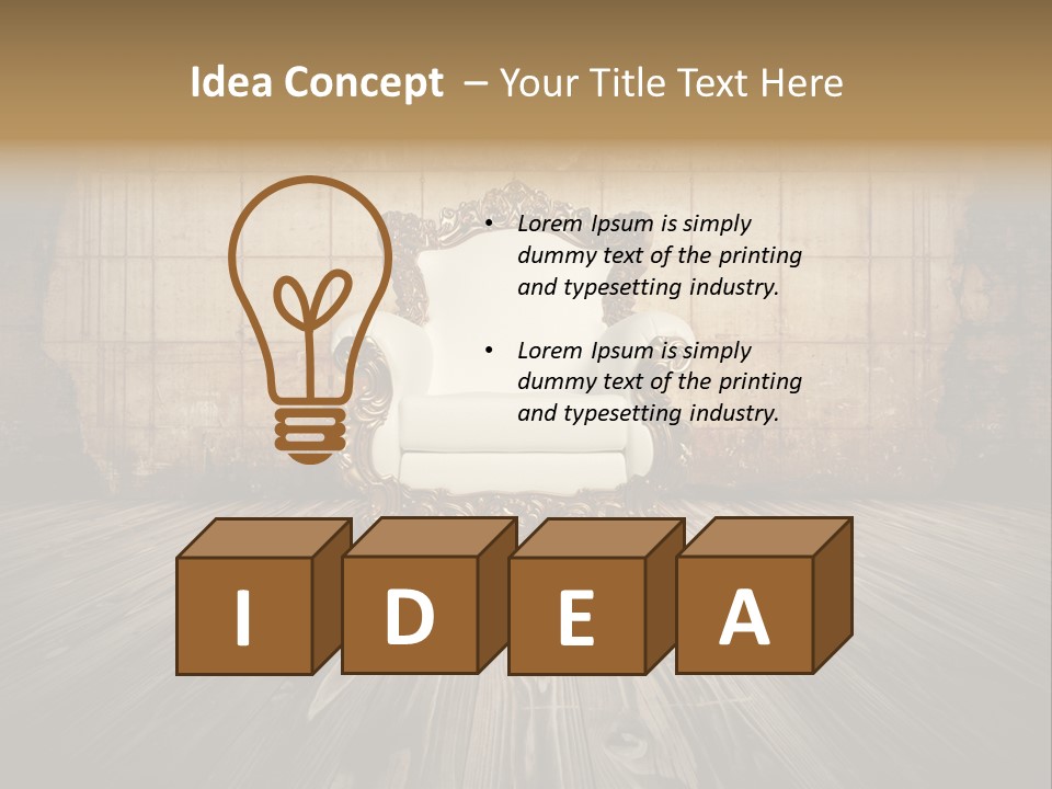 Room Luxury Seat PowerPoint Template