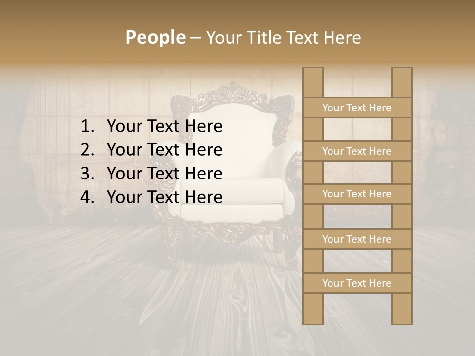 Room Luxury Seat PowerPoint Template