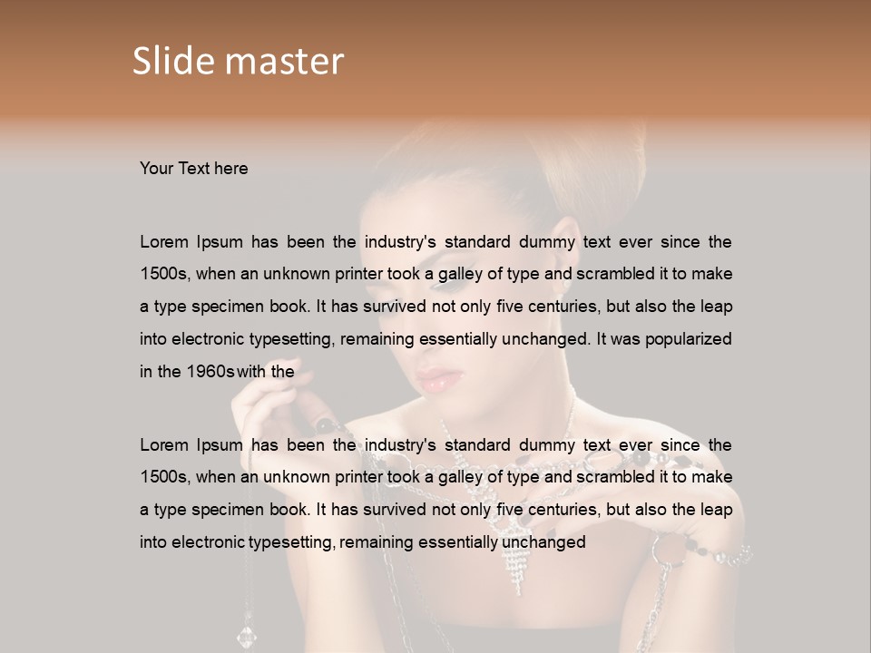 Caucasian Young Wealth PowerPoint Template