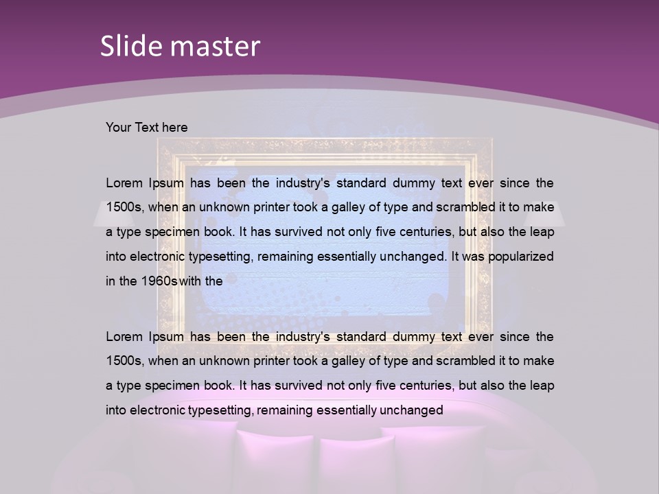 Lamp Grunge Furnishing PowerPoint Template