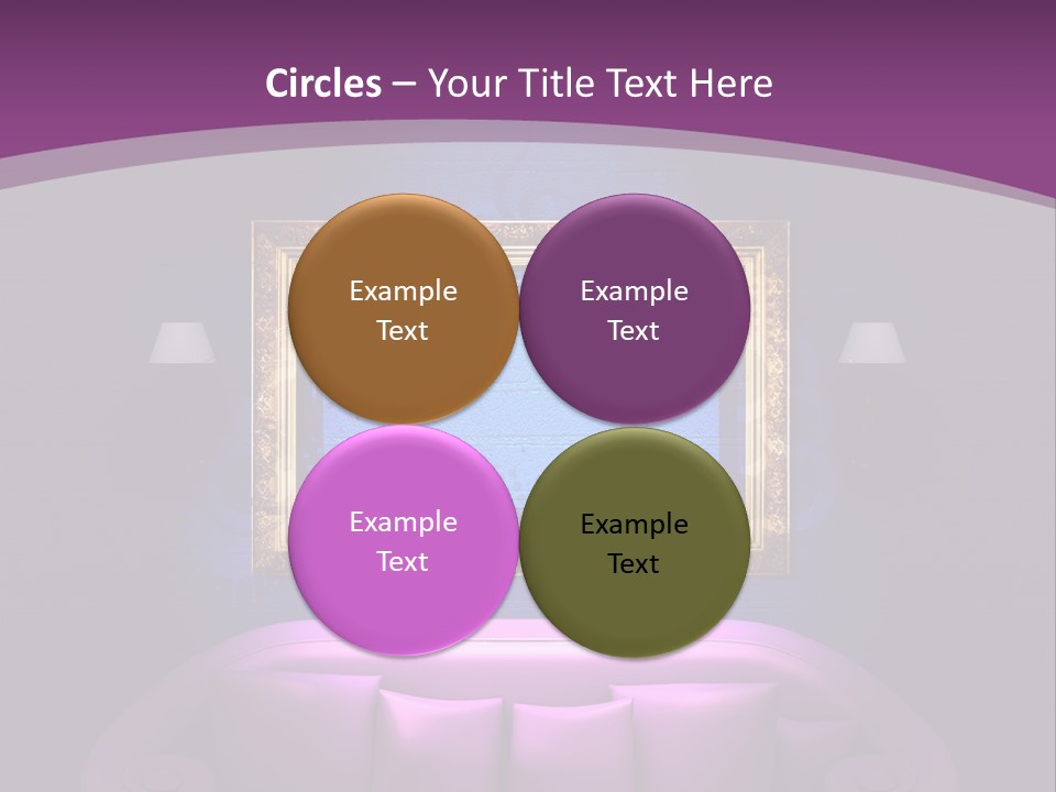 Lamp Grunge Furnishing PowerPoint Template