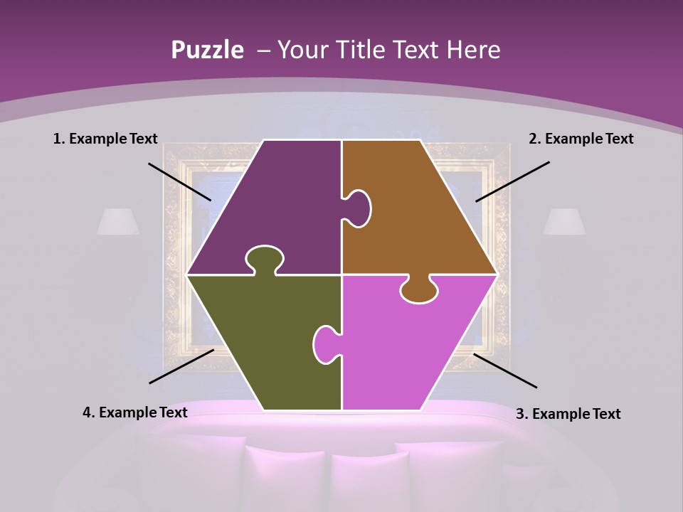 Lamp Grunge Furnishing PowerPoint Template