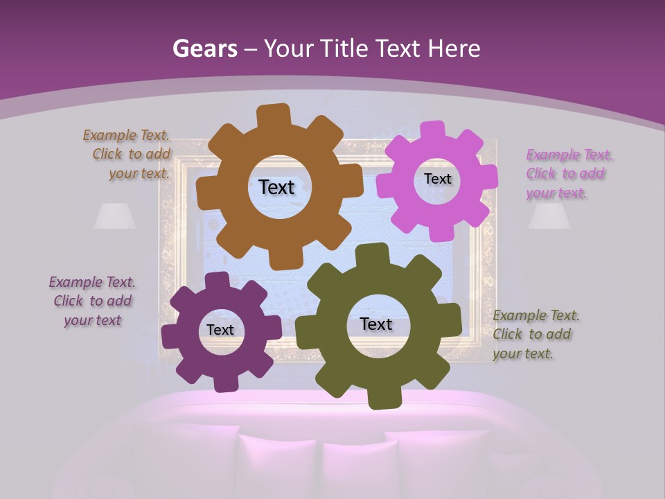 Lamp Grunge Furnishing PowerPoint Template