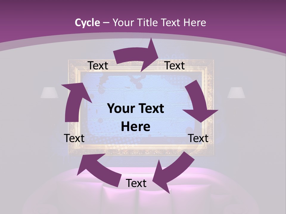 Lamp Grunge Furnishing PowerPoint Template