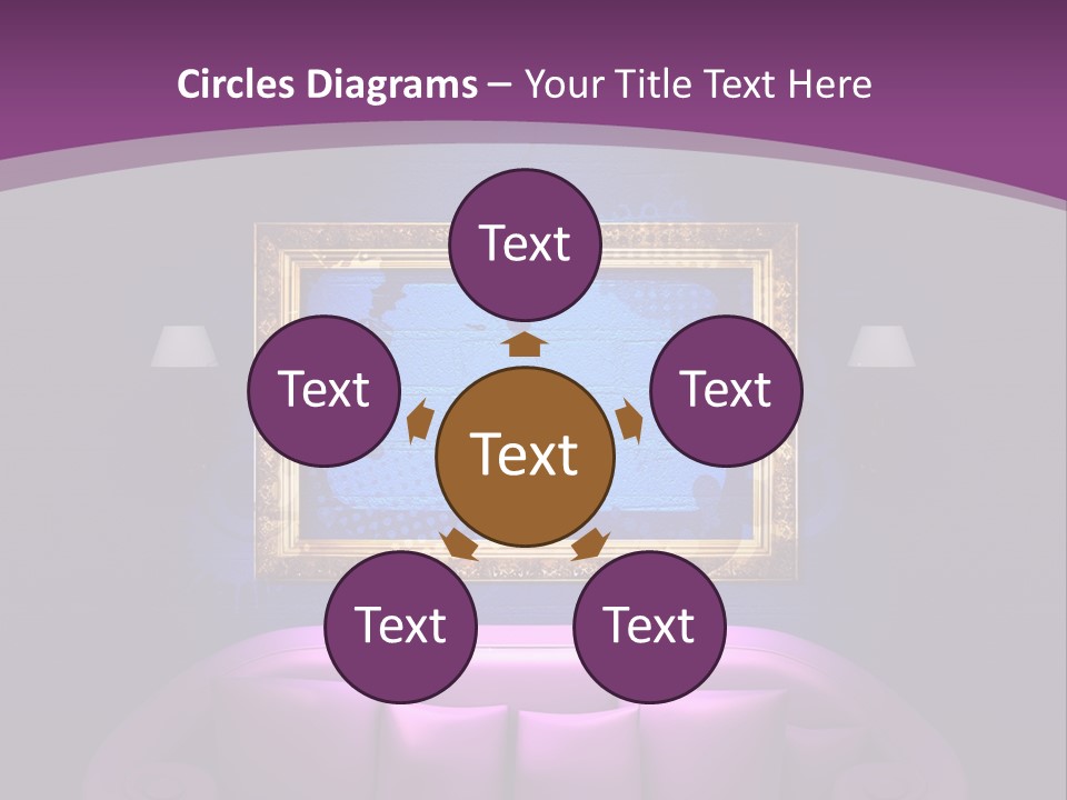 Lamp Grunge Furnishing PowerPoint Template